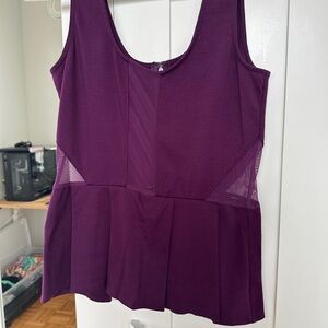 Jack by BB Dakota Purple Peplum Tank Top